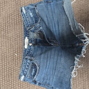 Vici Distressed Blue Jean Shorts
